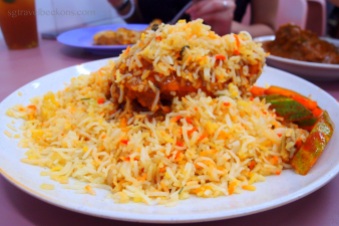 Nasi Briyani - Mixed rice with spices, meat and (sometimes) vegetables
